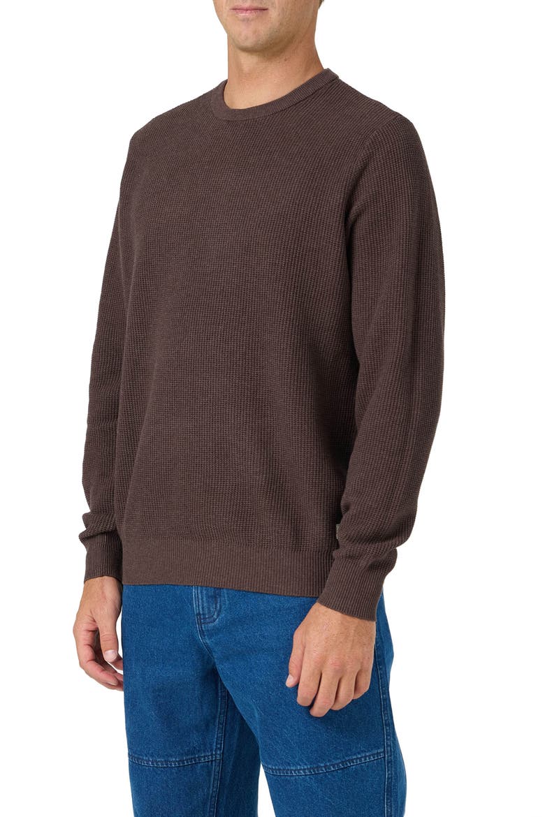 OG Roscoe Waffle Sweater, Alternate, color, HEATHER COCONUT BROWN