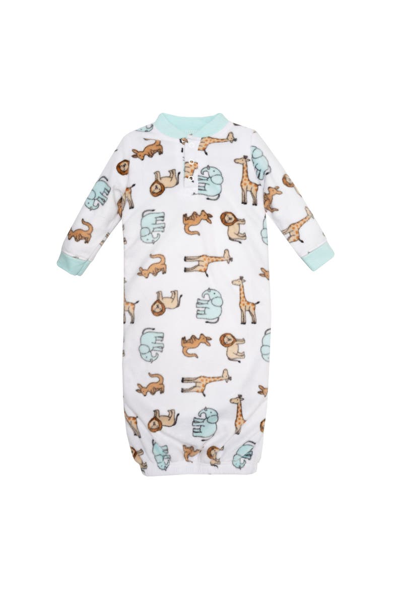 Fleece Gowns 2Pack, Alternate, color, Cute Safari