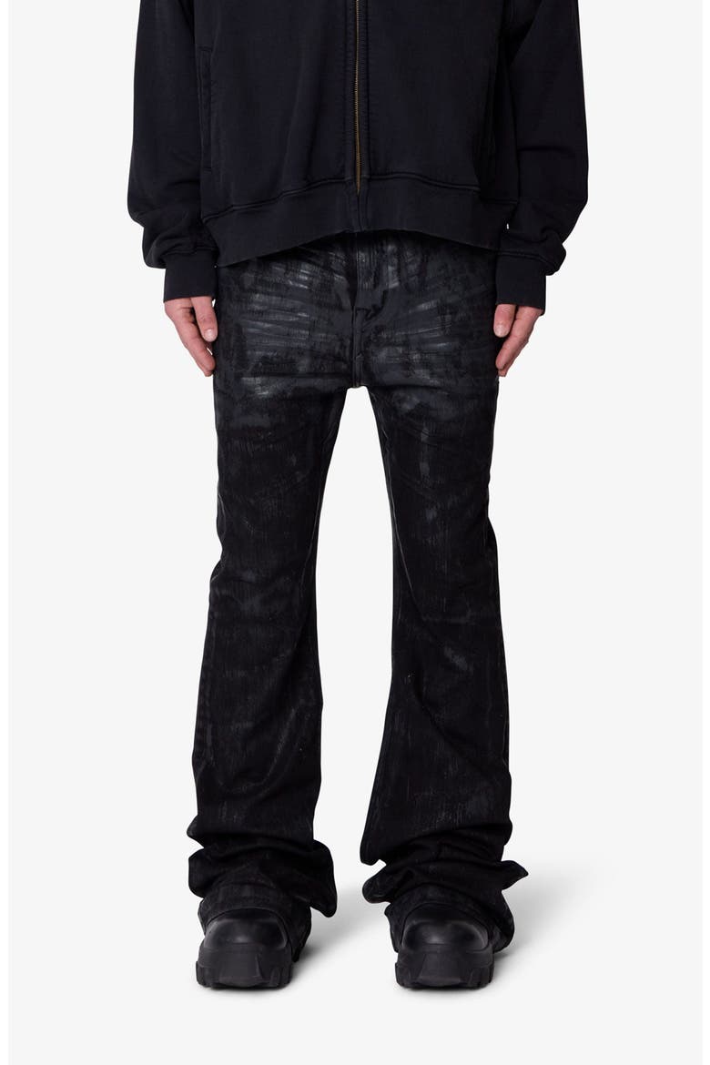 Super Stacked Hem Jeans, Main, color, WAXED BLACK