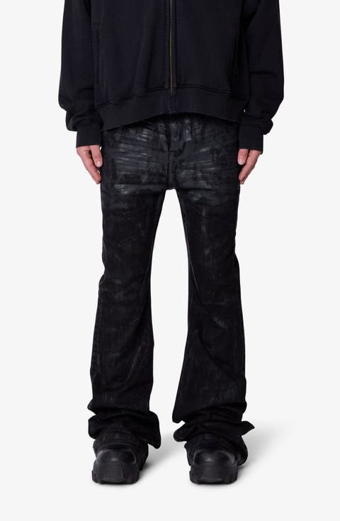 Super Stacked Hem Jeans (Waxed Black)