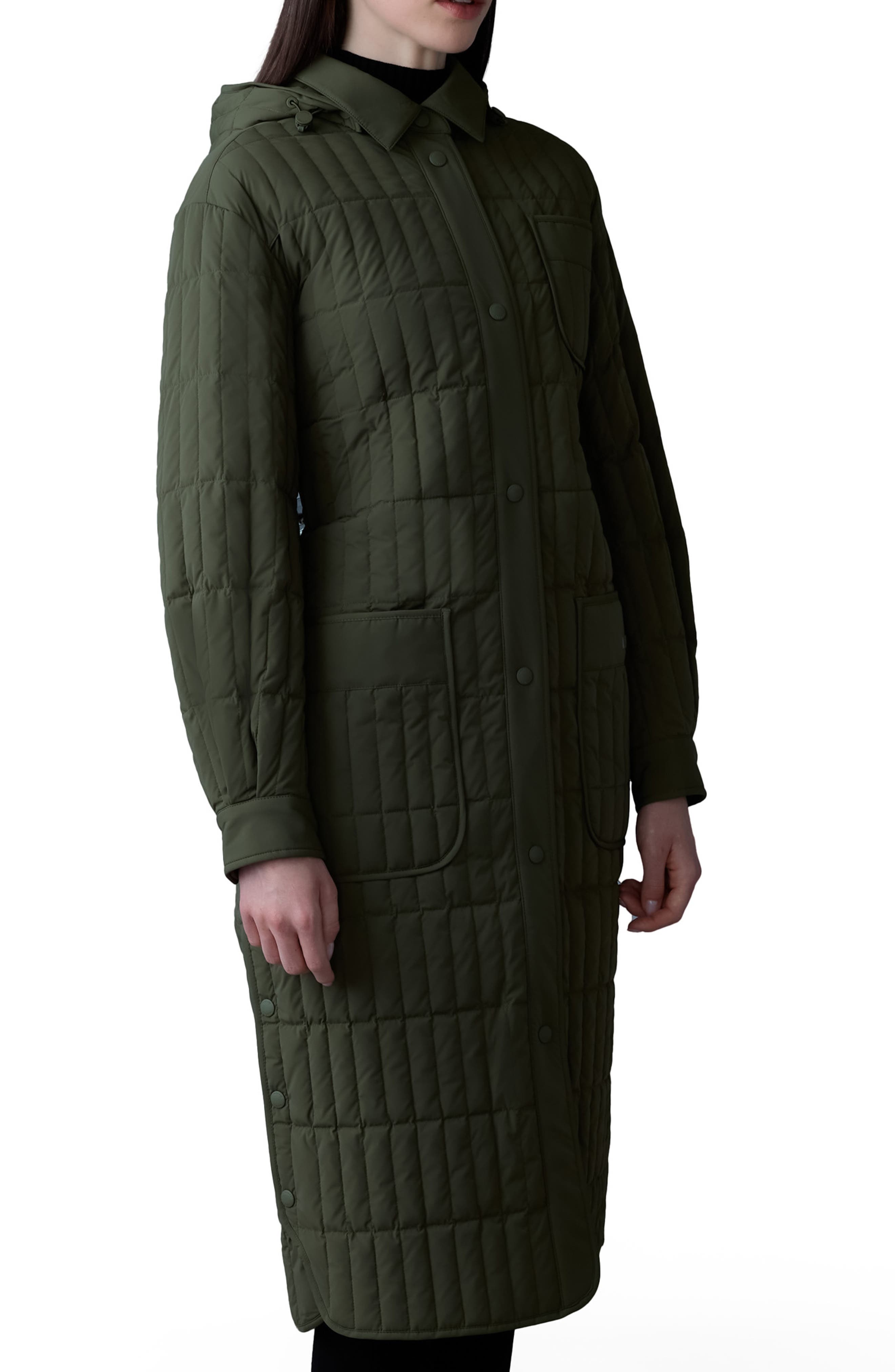 Tadoka Down & Feather Long Hooded Coat - image 3