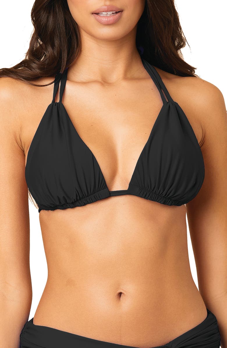 Athena Riley Halter Triangle Bra Bikini Top, Main, color,
