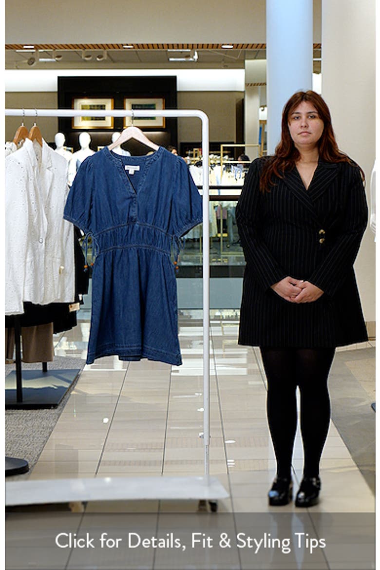 Puff Sleeve Cotton Chambray Minidress video