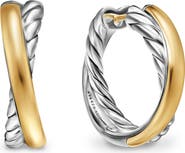 David Yurman Bold Crossover Hoop Earrings