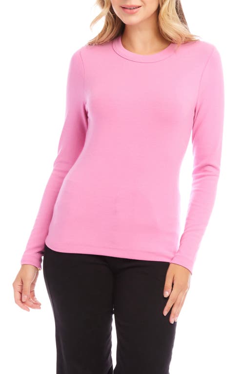 Karen Kane Long Sleeve T-Shirt in Peony 