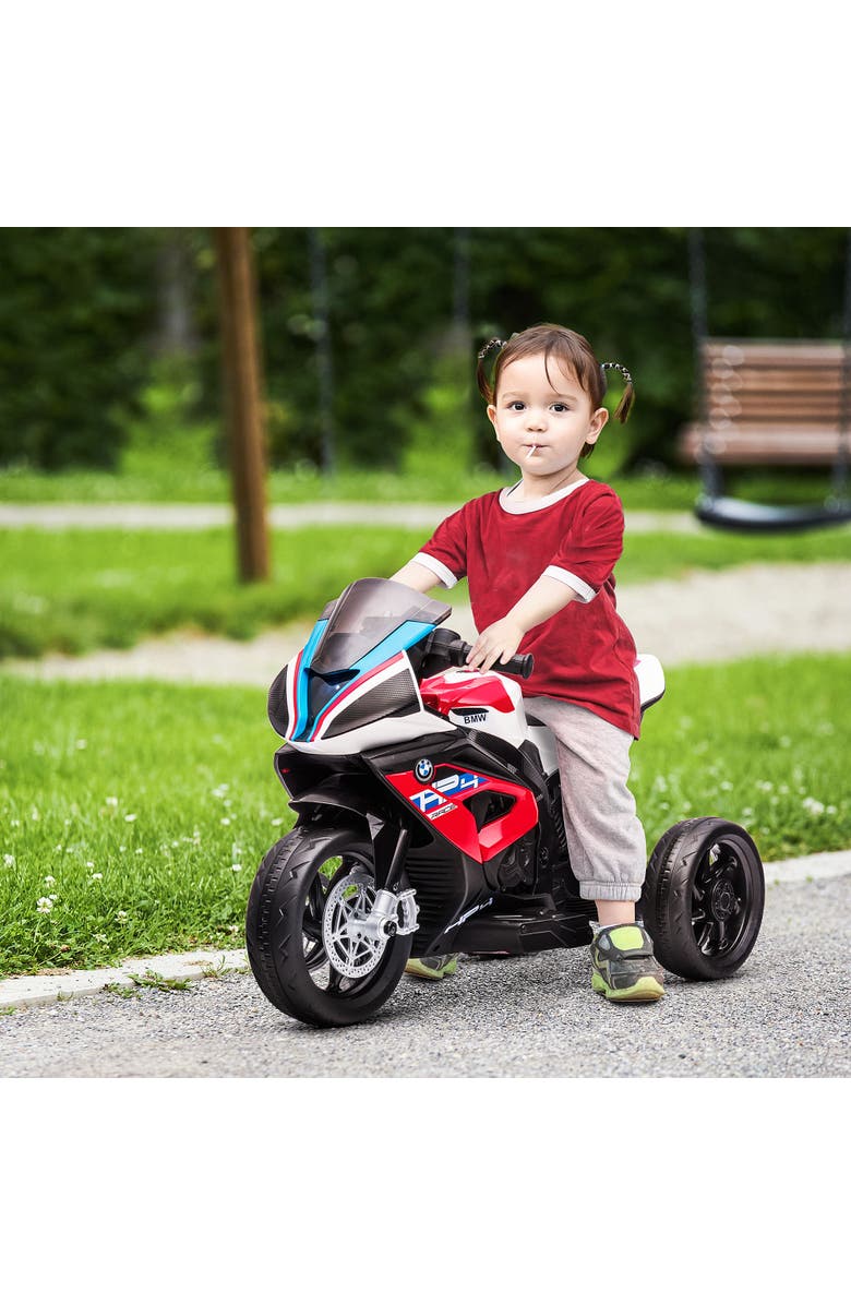 Aosom Licensed BMW HP4 Kids Electric Motorcycle, 3-Wheel, 6V, Music, Alternate, color, Red
