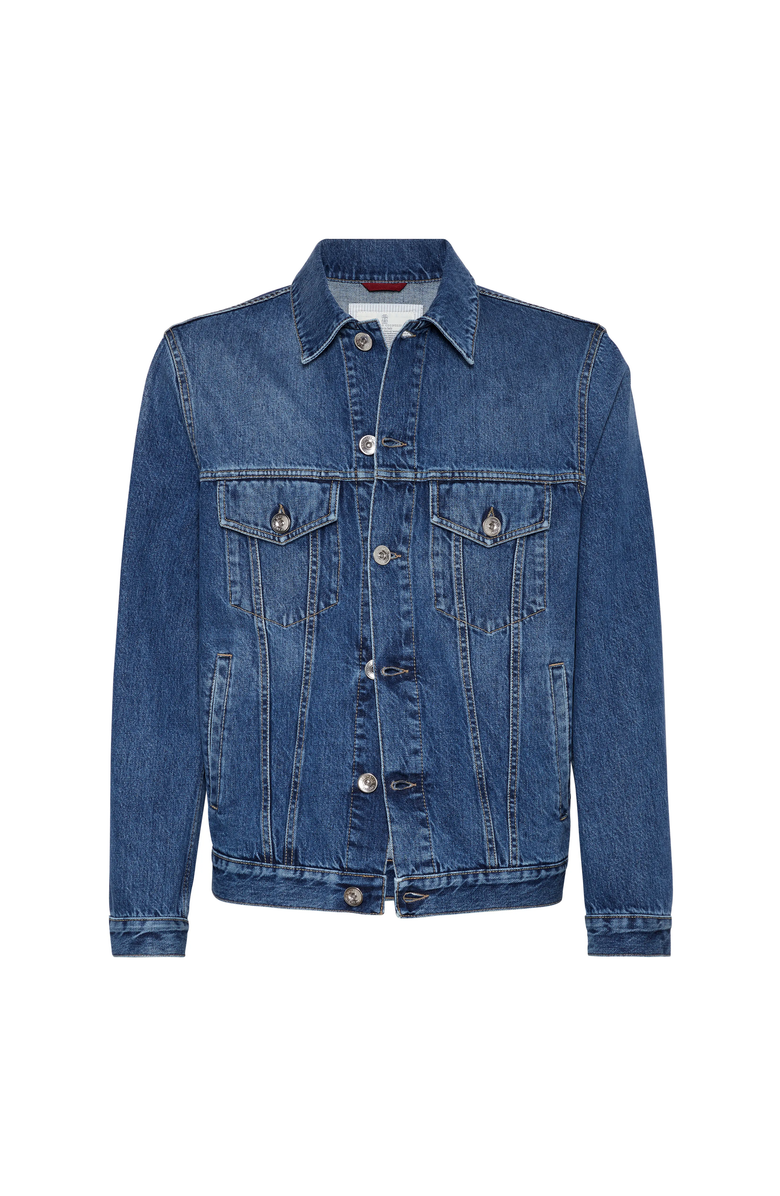 Brunello Cucinelli Denim four-pocket jacket, Main, color, 