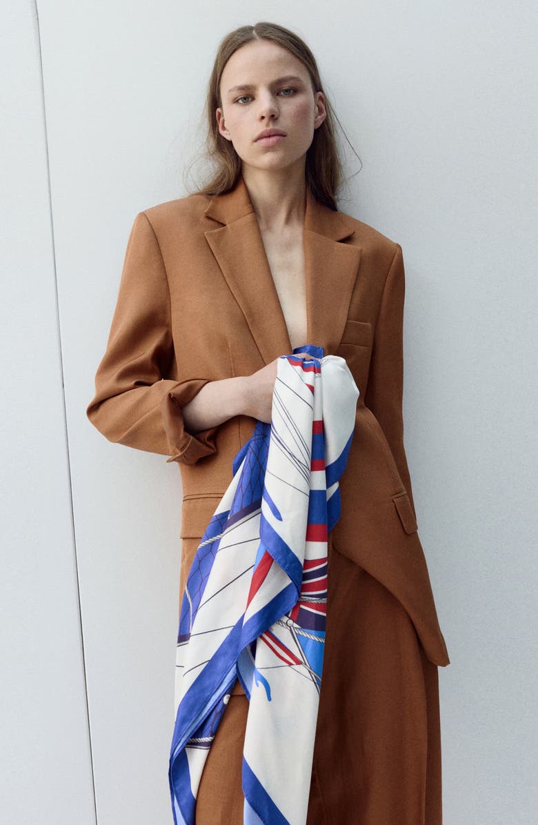 MANGO Americana Jacket, Alternate, color, Russet