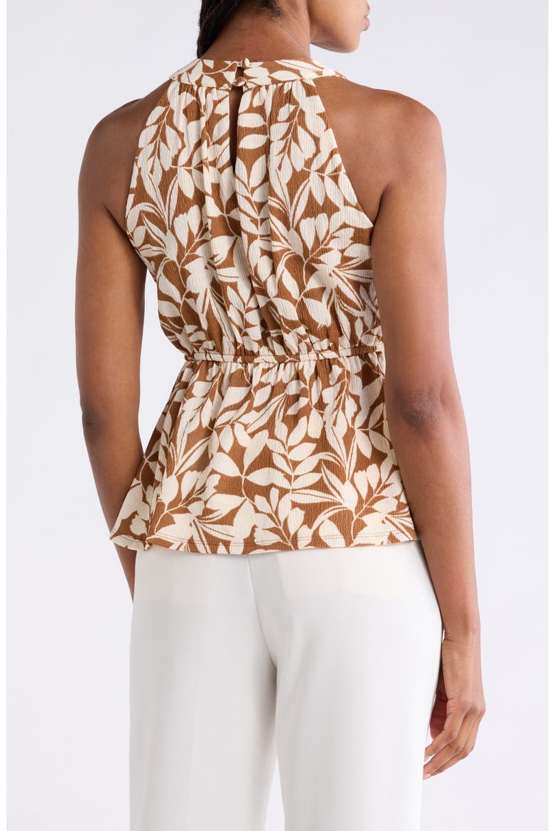 Sleeveless Peplum Belted Top, Alternate, color, CAM/ CRM