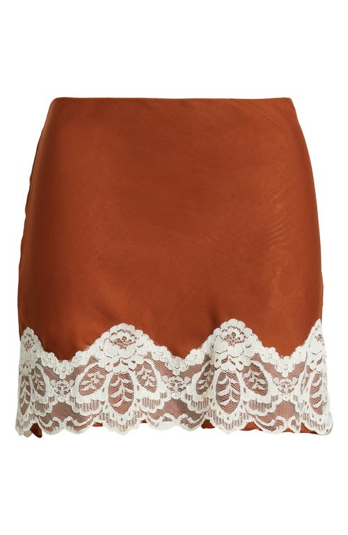 Bella Venice The Sienna Slip Skirt In Brown