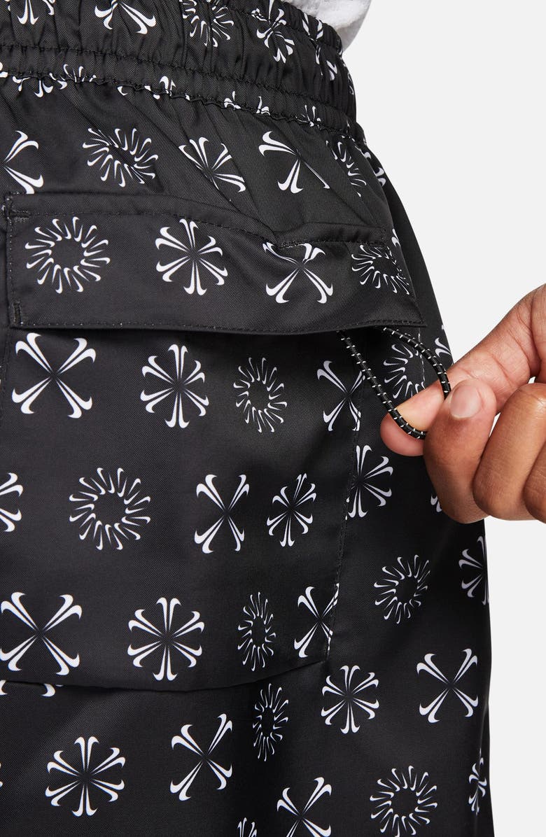 Nike Woven Monogram Flow Shorts, Alternate, color, Black/Black/White