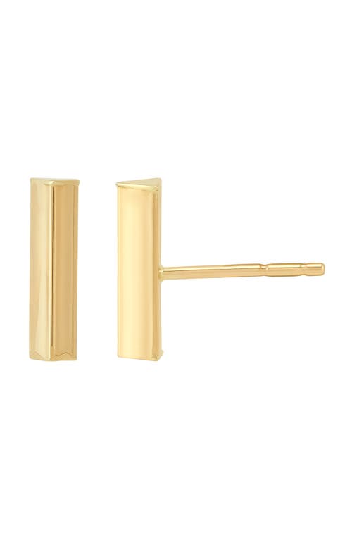 Frankie & Zoe Tube Bar Stud Earrings In Gold