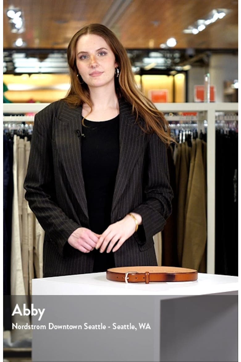 Lewis Burnished Leather Belt video
