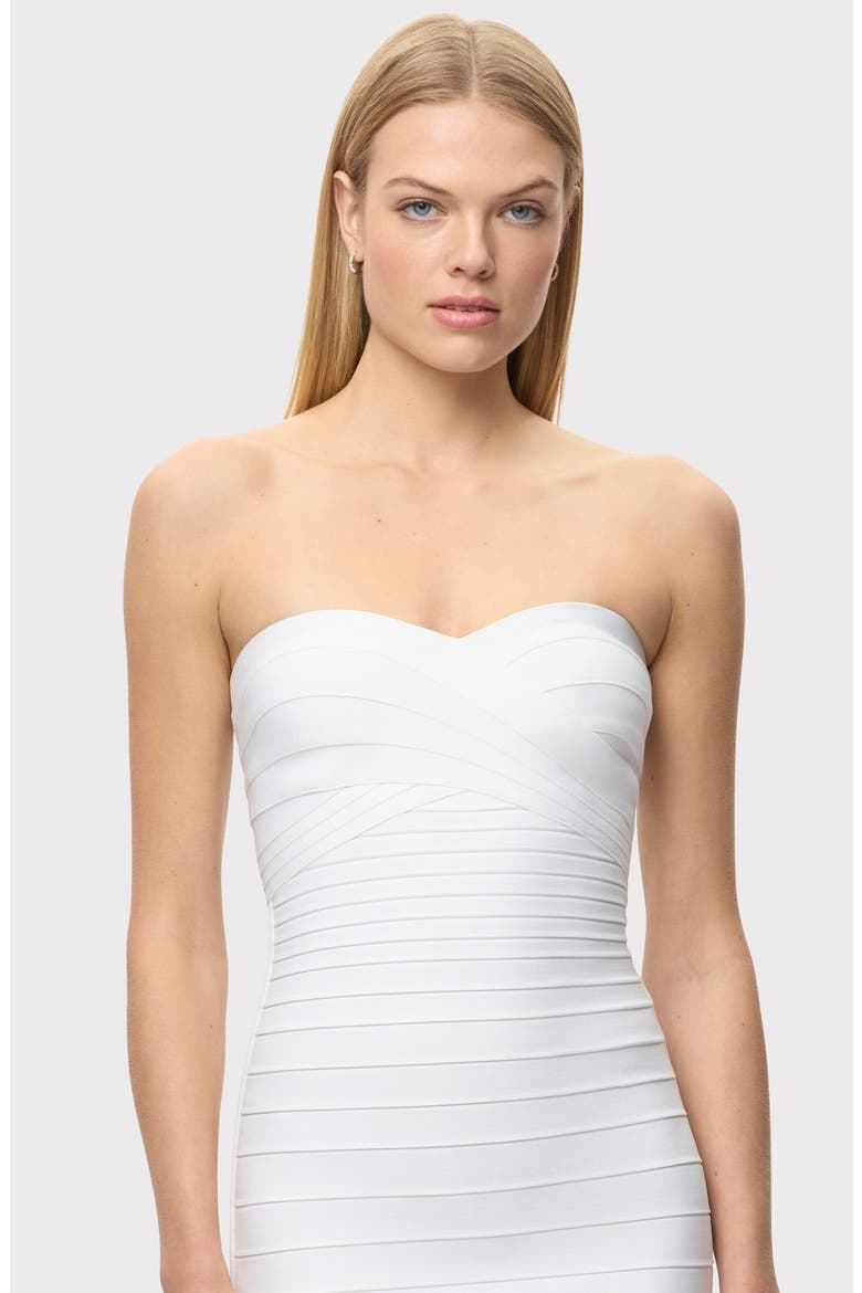 This Isla Strapless Bandage Minidress, Alternate, color, ALABASTER