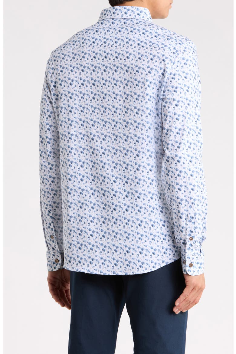 Snowbrush Printed Button Up Shirt, Alternate, color, WHITE