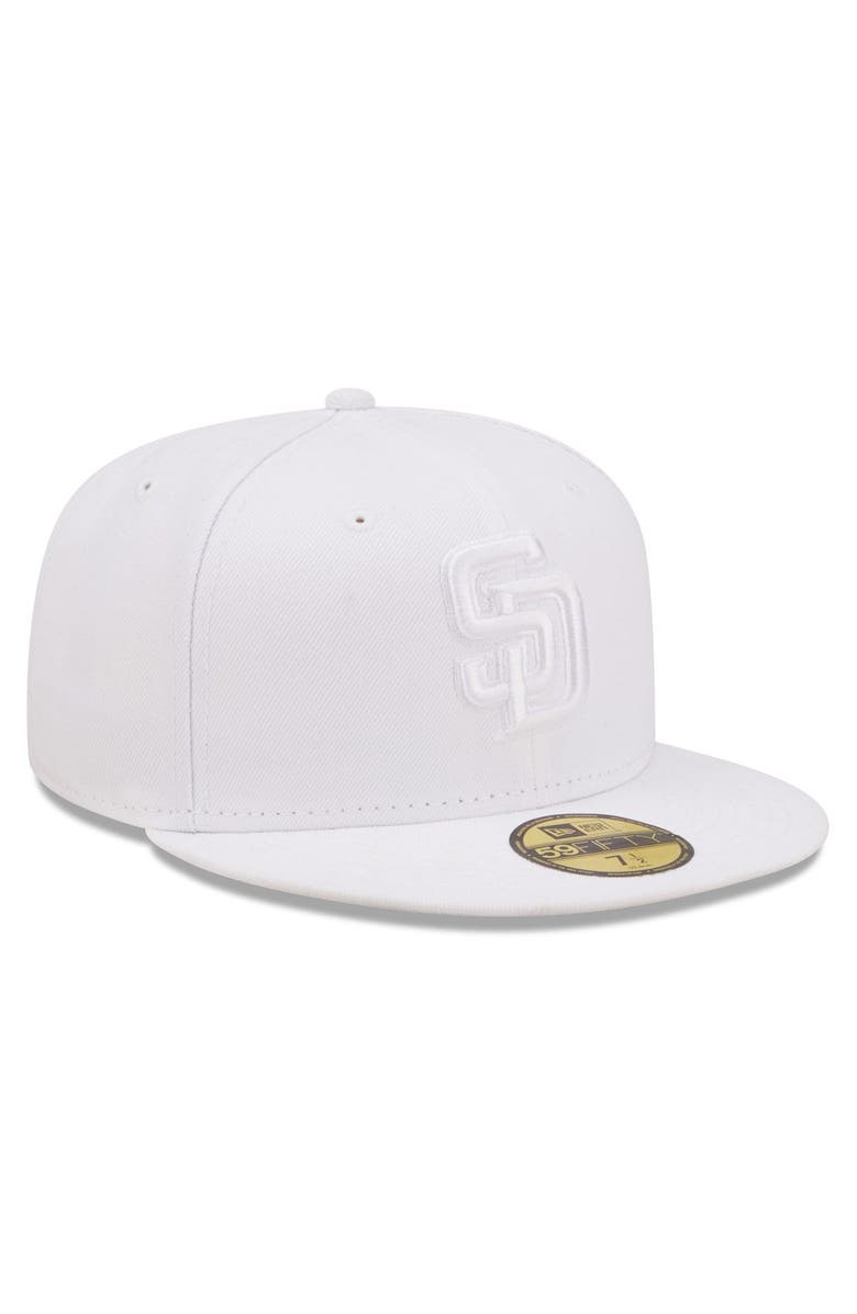 New Era Men's New Era San Diego Padres White on White 59FIFTY Fitted Hat, Alternate, color, 