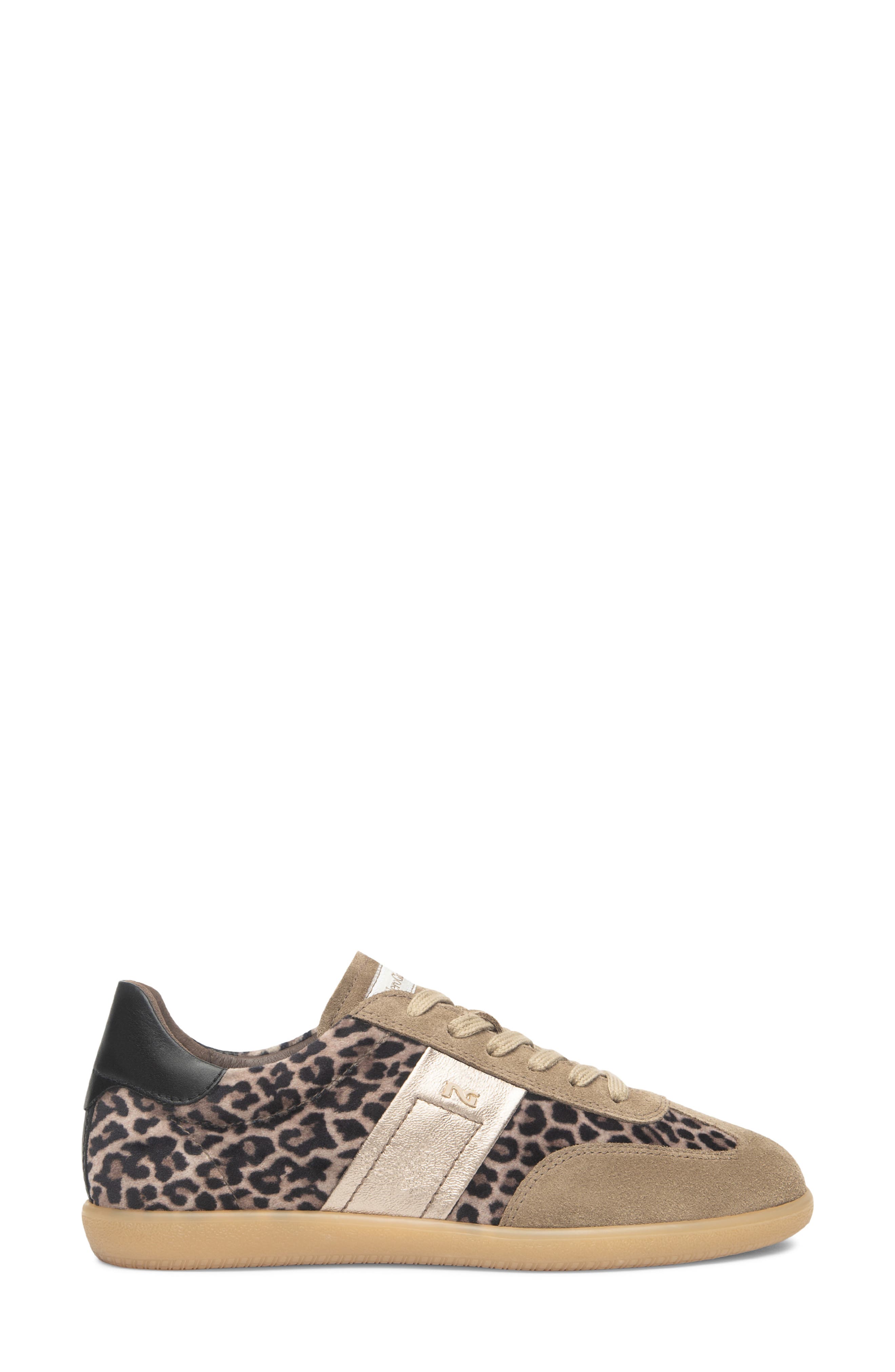 NeroGiardini Suede Sneaker, Alternate, color, Leopard/ Taupe