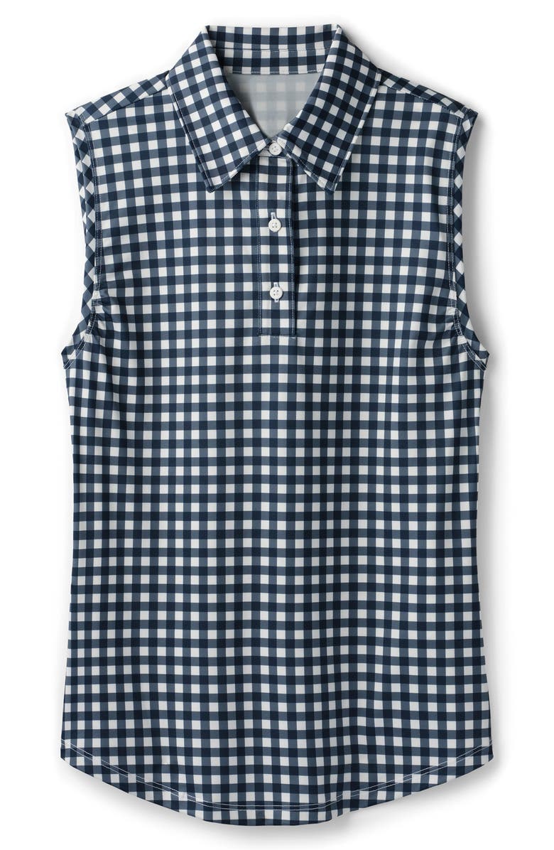 Rhone Court Gingham Sleeveless Polo, Alternate, color, 