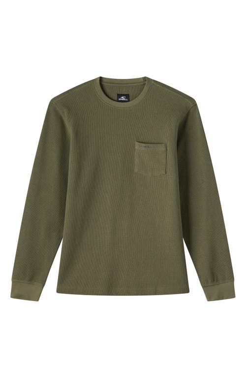 O'neill Kids' Overland Cotton Thermal T-shirt In Green