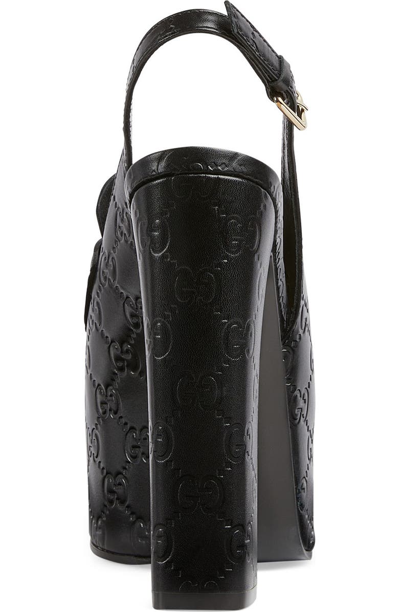 Gucci Horsebit Platform Slingback Loafer Pump, Alternate, color,