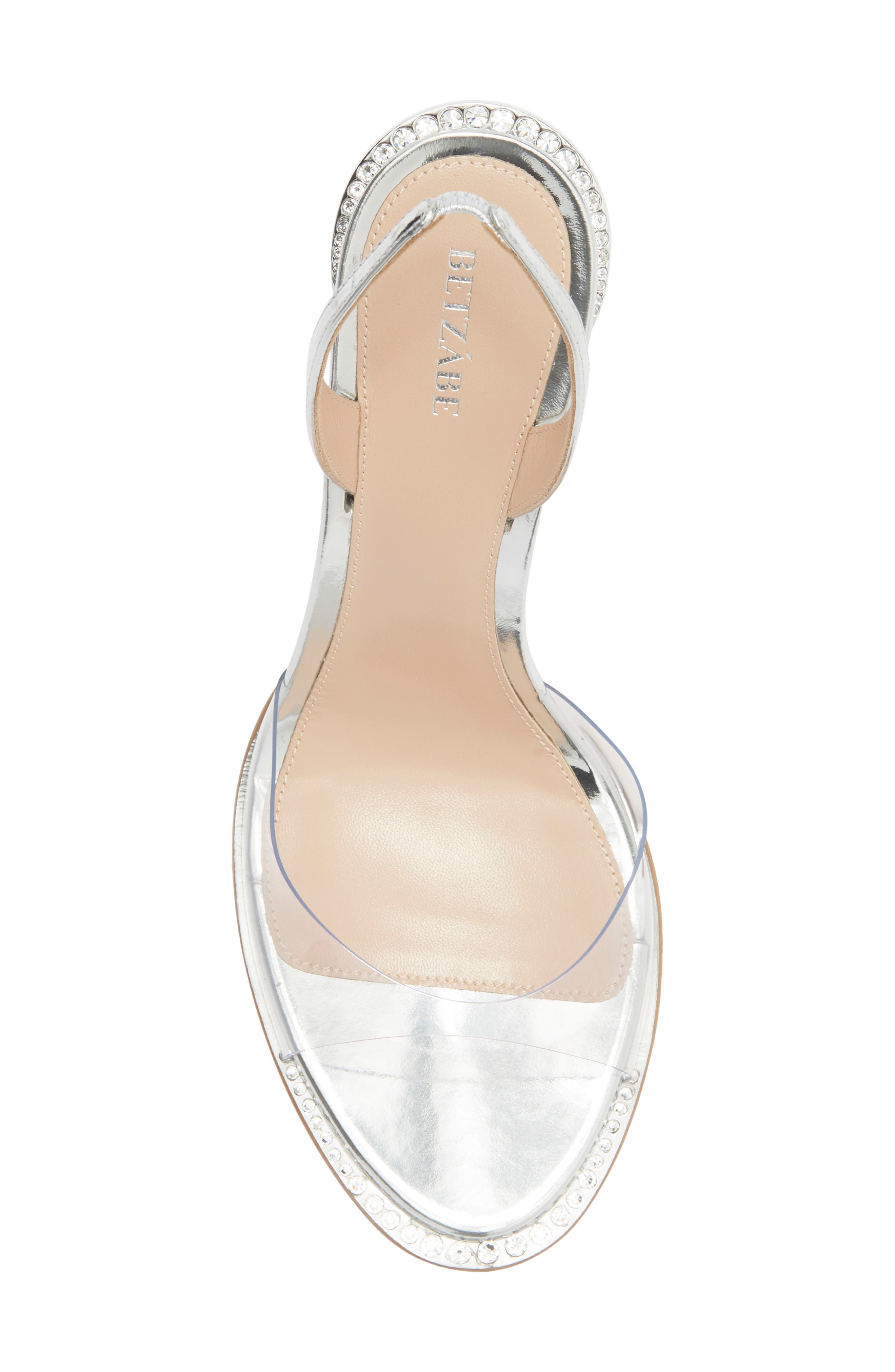 Crystal Mirror Slingback Sandal, Alternate, color, CLEAR PVC