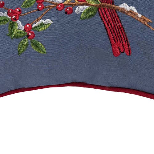 C & F Home C&f Home Christmas Cardinal On Nocturnal Snowy Branch Pillow In Red