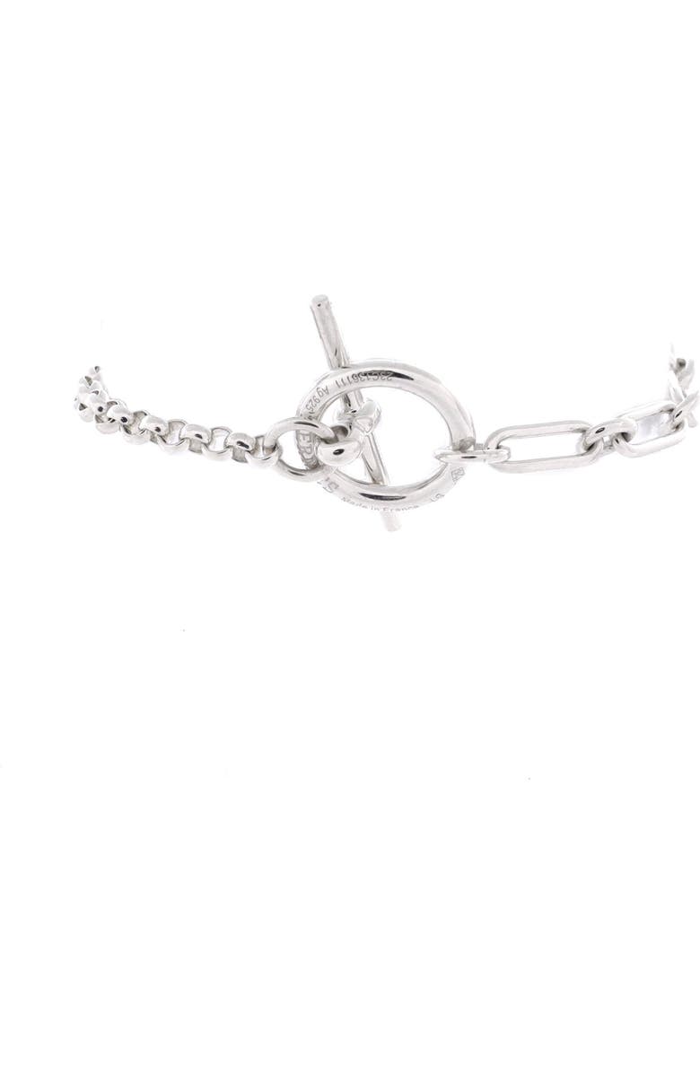 Pre-Owned Hermes Chaine d'Ancre Punk Bracelet Sterling Silver, Alternate, color, Silver