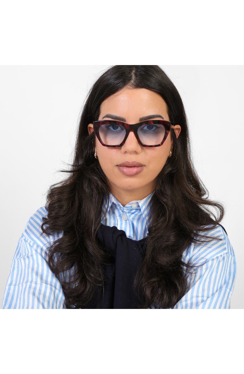 Illesteva Bali Sunglasses, Alternate, color, Violet Havana / Blue