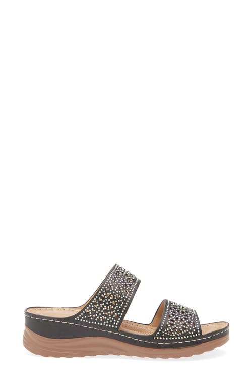 Extreme By Eddie Marc Rhinestone Studded Wedge Sandal