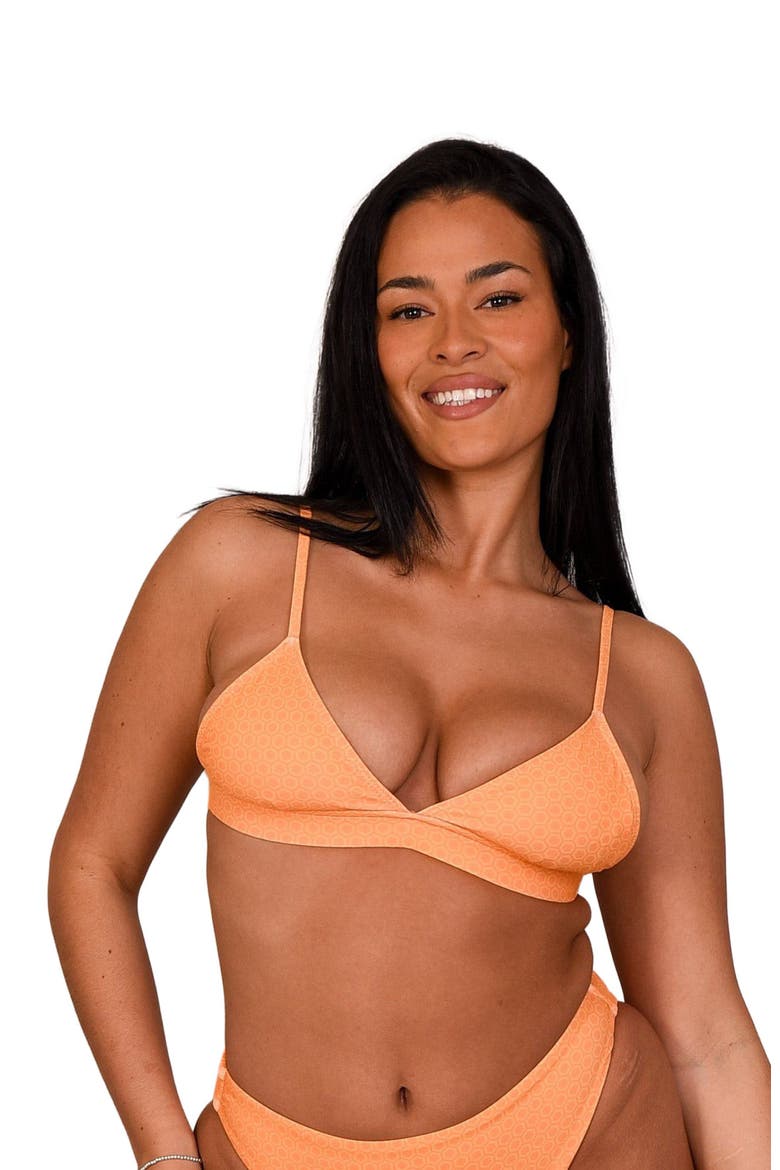 Tangerine Squeeze Boost 'Em Up Bikini Top, Alternate, color, Orange