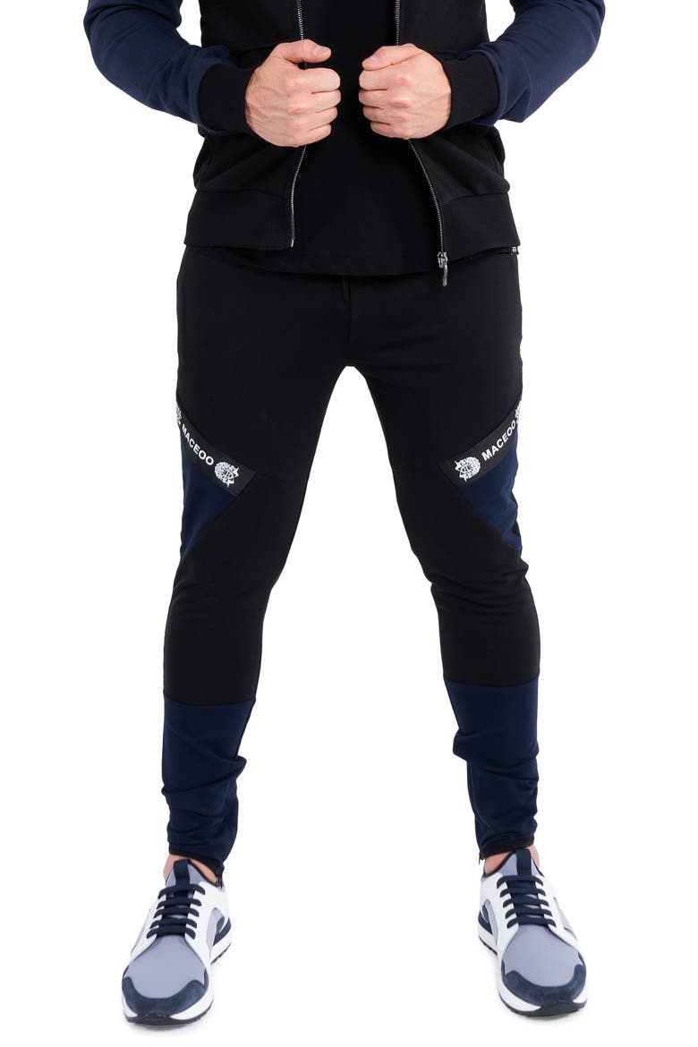 Colorblock Joggers, Main, color, BLACK