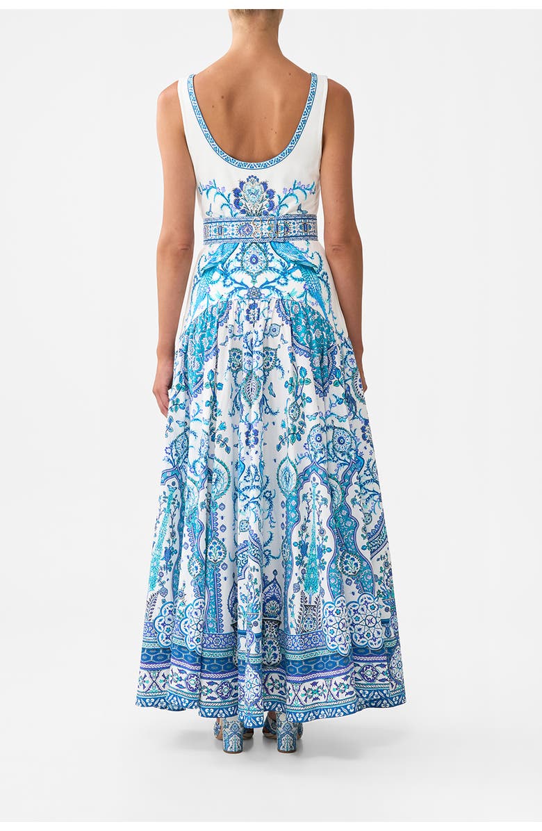 Camilla Jersey Tank Dress With Contrast Skirt Isnik Lullaby, Alternate, color, Isnik Lullaby