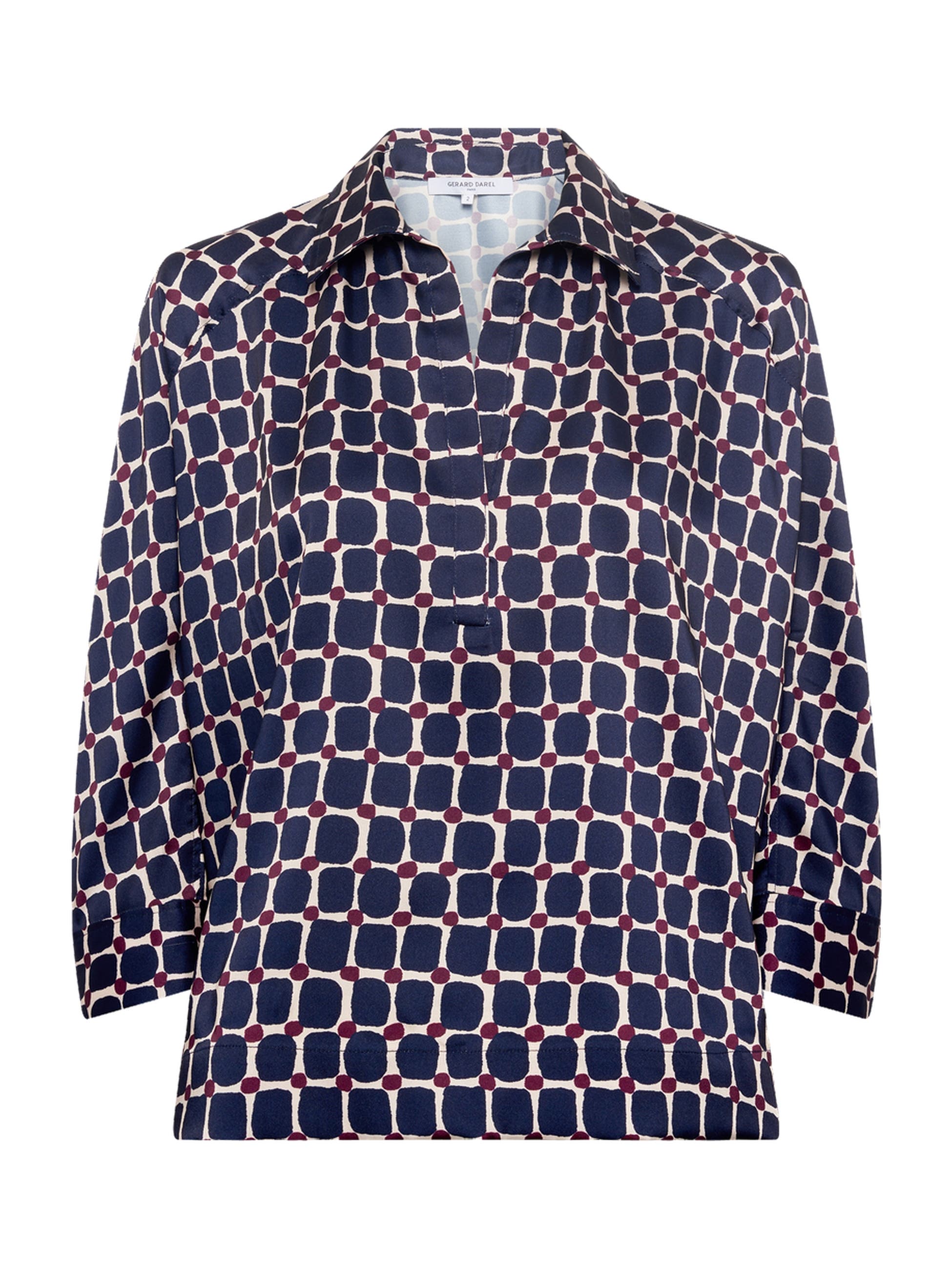 Ariane Geometric Print Boxy Blouse - image 2