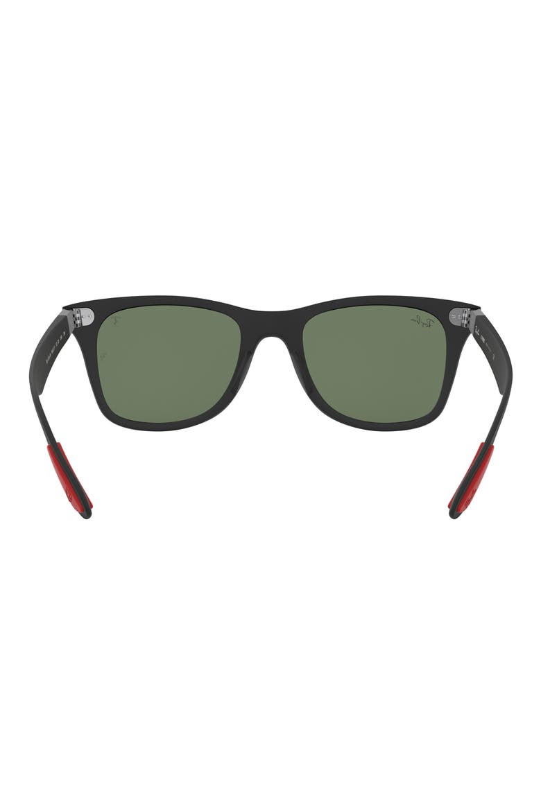 x Scuderia Ferrari 52mm Square Sunglasses, Alternate, color, MATTE BLACK