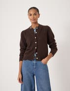 Hush Wool Blend Gathered Shoulder Cardigan