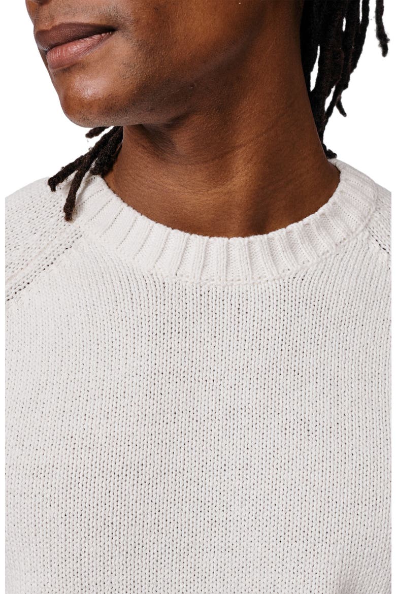 Lacey Cotton Linen Crew Neck Jumper, Alternate, color, Ecru