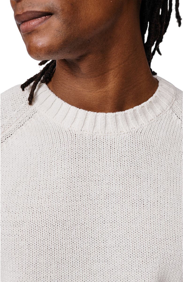 Aubin Lacey Cotton Linen Crew Neck Jumper, Alternate, color, Ecru