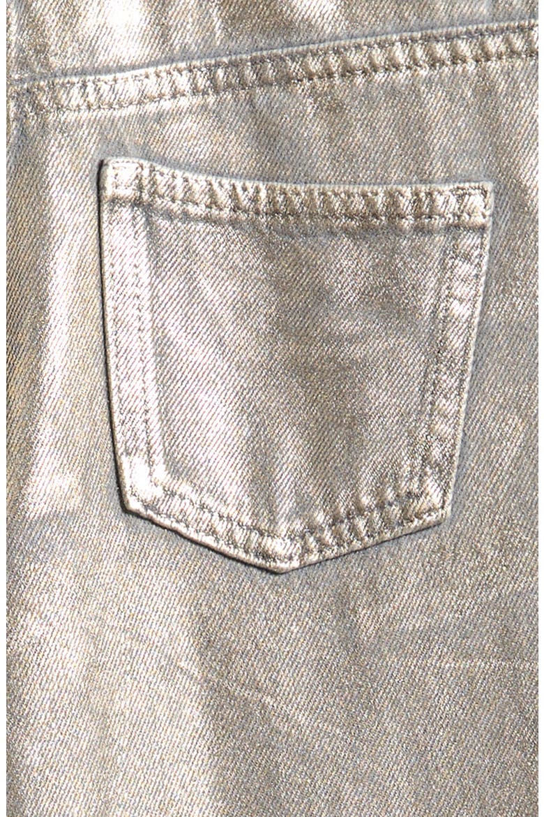 Kids' Metallic Wide Leg Jeans, Alternate, color, GOLD