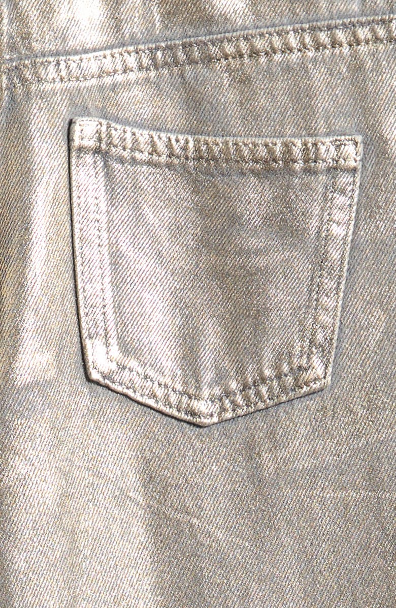 NEXT Kids' Metallic Wide Leg Jeans, Alternate, color, Gold