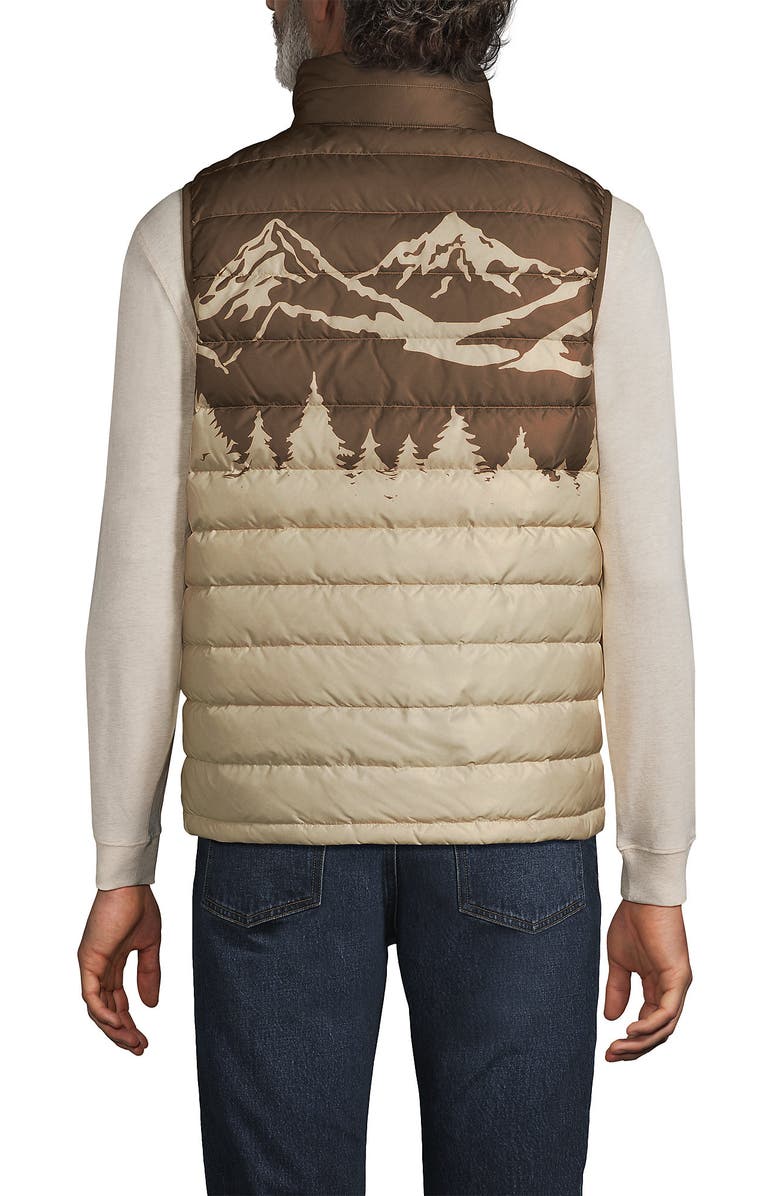 Lands' End Wanderweight Ultralight Packable Down Vest, Alternate, color, Oyster Tan Mountain