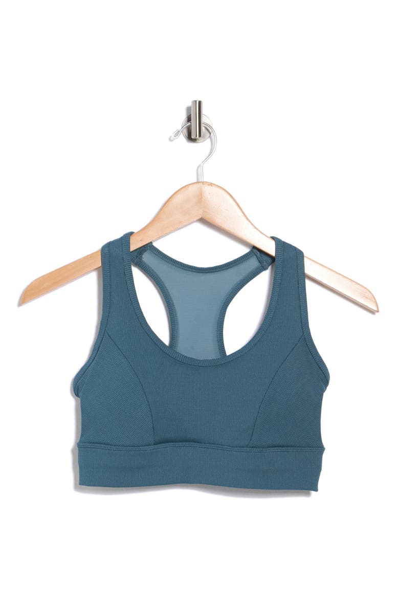 Nina Racerback Sports Bra, Alternate, color, TIDAL
