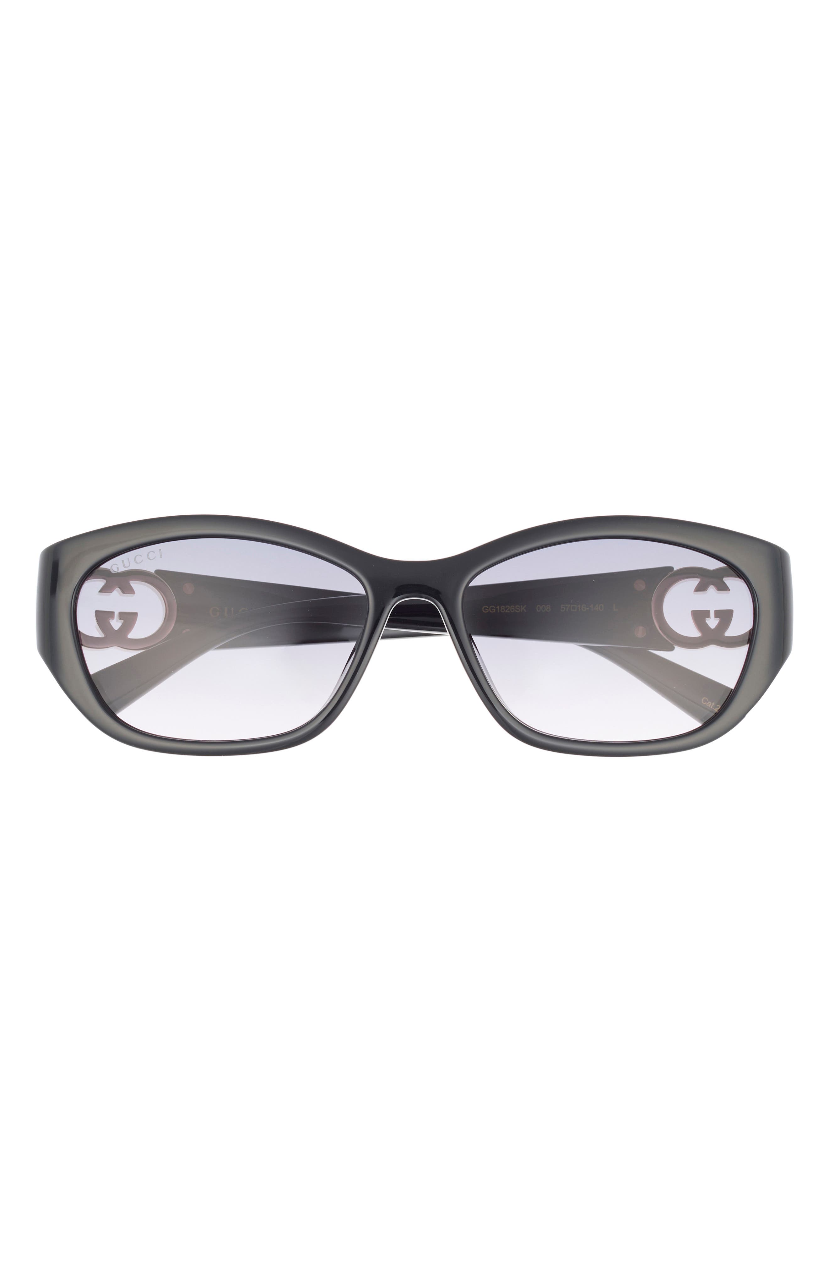 Gucci GG1826SK 57mm Gradient Round Sunglasses