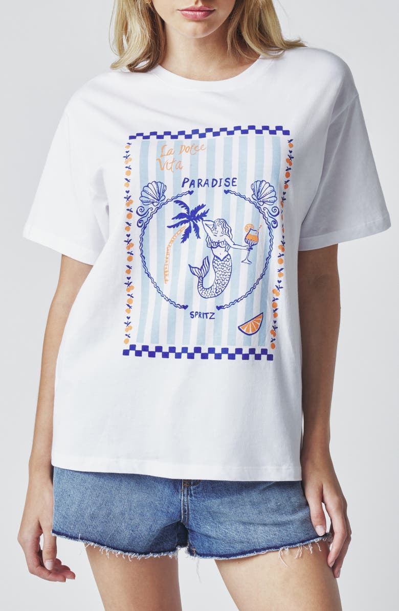 Florence by Mills Boyfriend Graphic T-Shirt, Main, color, Mermaid Spritz