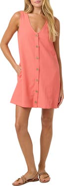 O'Neill Sanders Button-Up Minidress
