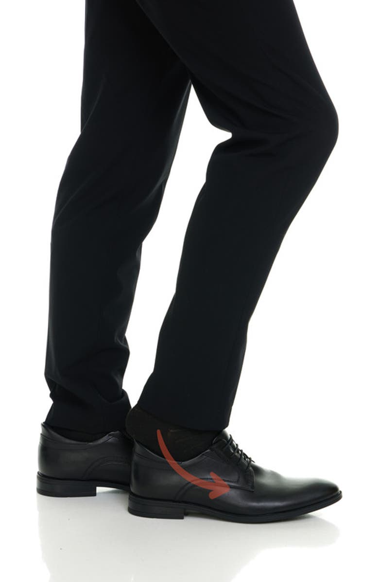 Marc Joseph New York State Street Hands Free Technology Leather Plain Toe Dress Oxford, Alternate, color, Black Grainy Leather