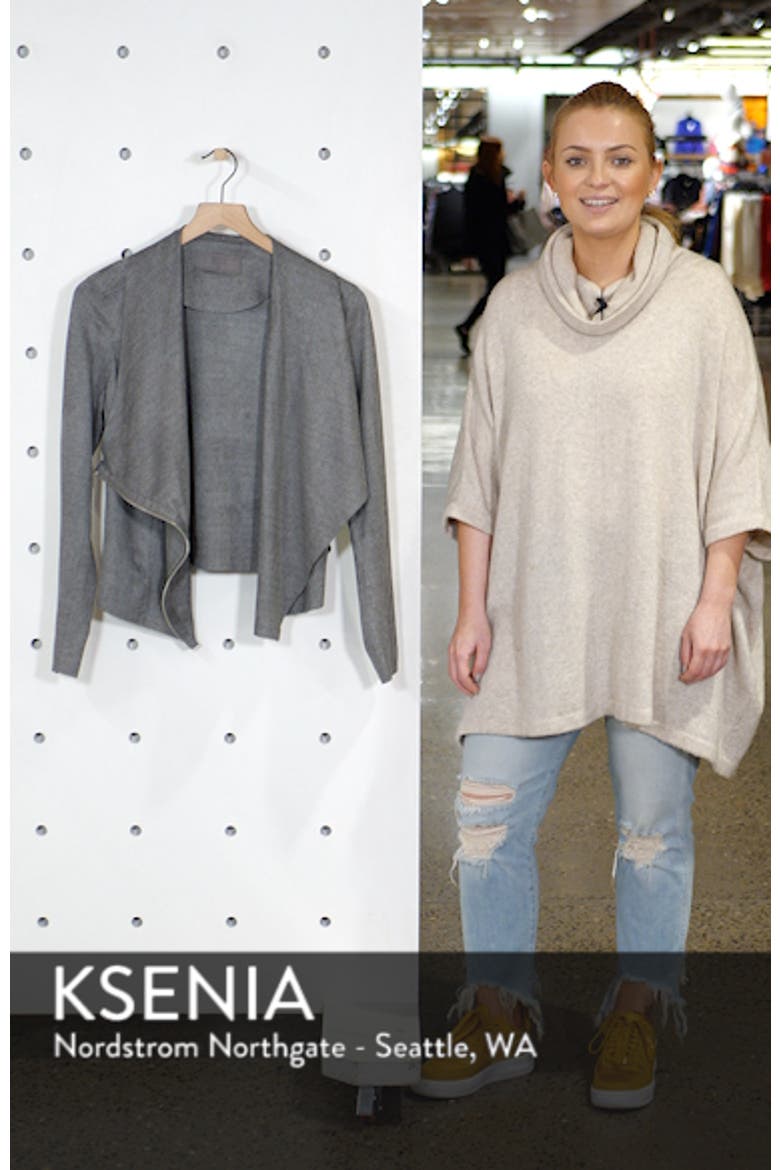 Faux Suede Drape Jacket video