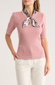 BY DESIGN Audrielle Scarf Tie Sweater