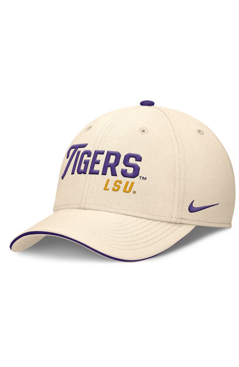 Nike Men's Nike Natural LSU Tigers 2026 Primetime Swooshflex Hat, Main, color, Natural