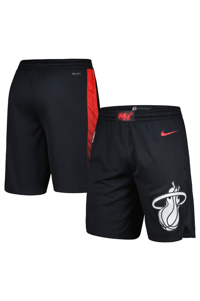 Men's Nike  Black Miami Heat 2023/24 City Edition Swingman Shorts, Alternate, color, Black