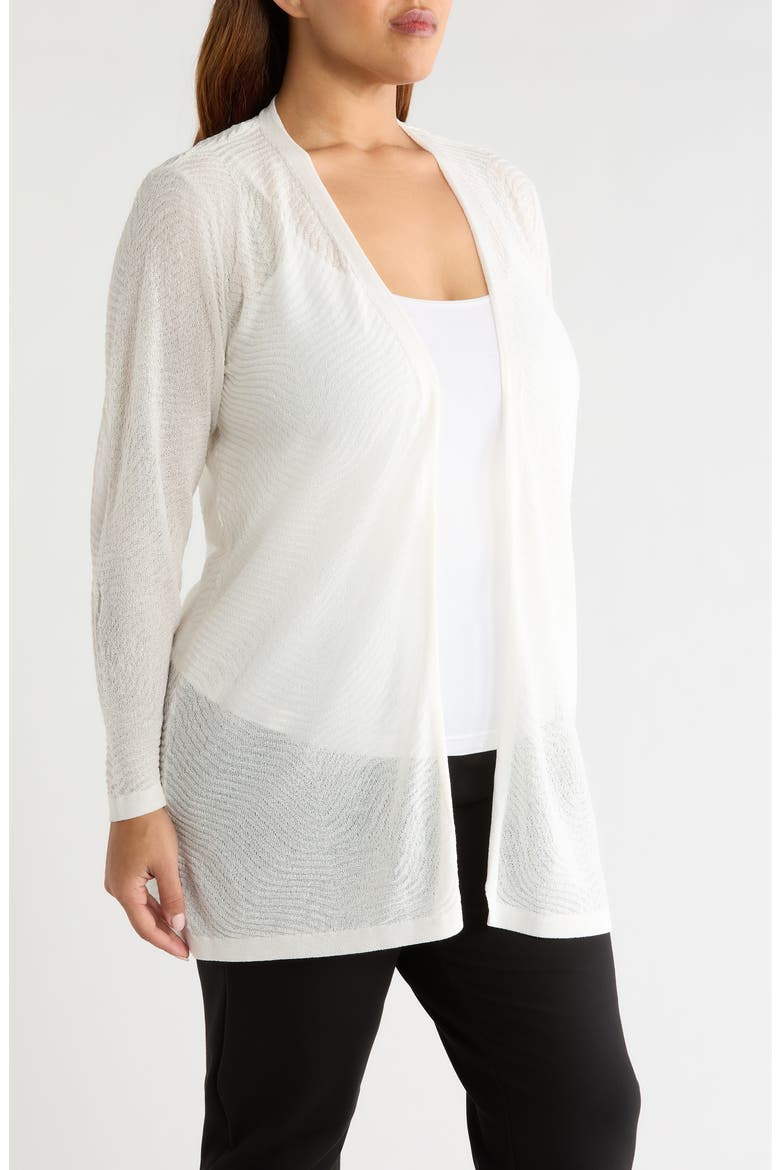 Open Front Cardigan, Alternate, color, WHITE DOVE